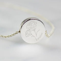 Personalised Birth Flower Necklace And Box | A personal gift