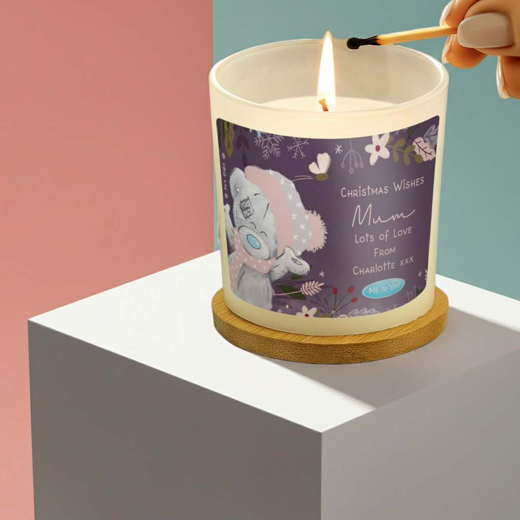 Personalised Me to You Cosy Winter Candle Jar | Custom Christmas Gift - Artfully Curated Creations and identify whats in the image