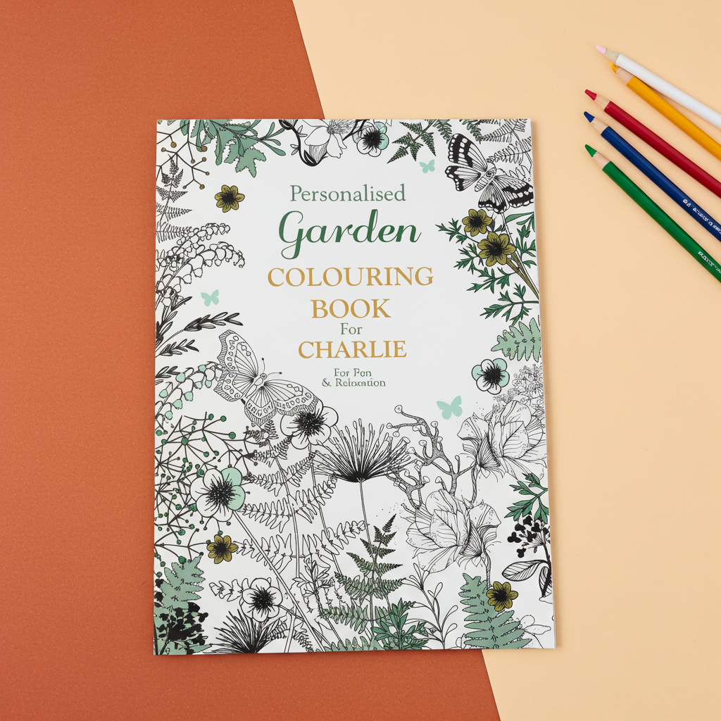 Personalised Gardening Zen Colouring Book | Relaxing Mindful Meditation Gift for Adults