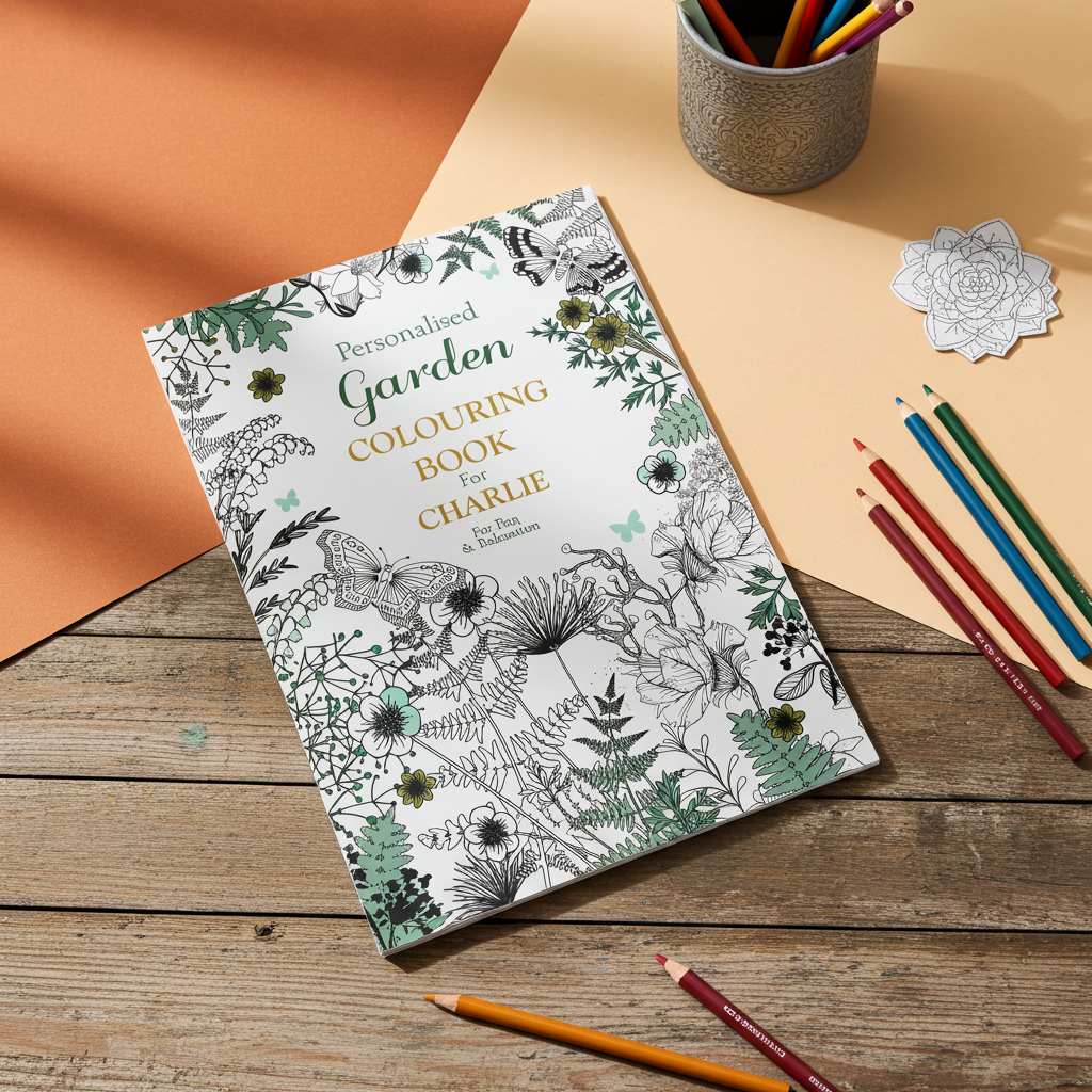 Personalised Gardening Zen Colouring Book | Relaxing Mindful Meditation Gift for Adults