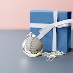 Personalised Handcrafted Roman Skeleton Pocket Watch | Modern Font Engraving | A Personal Gift