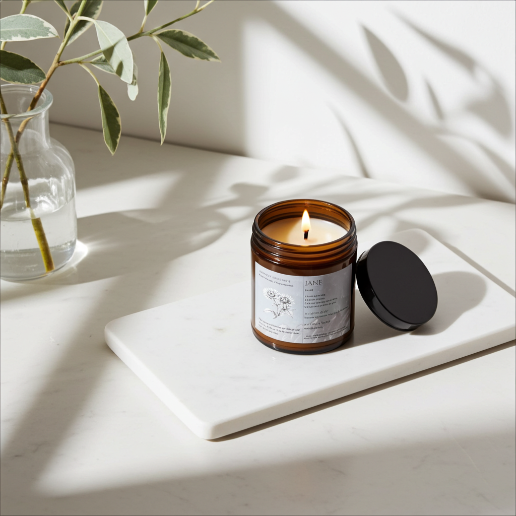 The Definition of you birth flower customisable scented artwork candle | Handmade | A personal gift