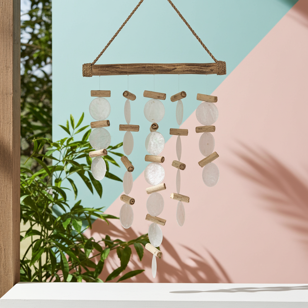 Pearl Effect Driftwood Wind Chimes