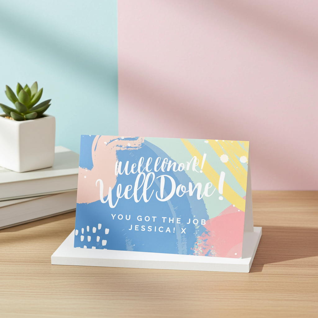 Personalised “Well Done!” Card | A Bright & Fun Way to Celebrate Their Success
