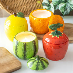 Strawberry Shaped Candle In Jar