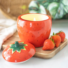 Strawberry Shaped Candle In Jar