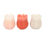 Tulip‑Shaped Candle Set | 3 Unscented Spring Candles | Floral Home Décor | 5‑Hour Burn | Easter & Spring Table Styling