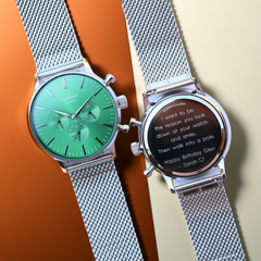 Personalised Men's Motivator Luxury Handcrafted Chronograph Watch By Architect London | Modern Font Engraving | A Personal Gift