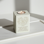 Personalised 30th Anniversary Tealight Holder | Pearl Anniversary Keepsake