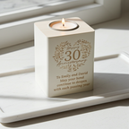 Personalised 30th Anniversary Tealight Holder | Pearl Anniversary Keepsake