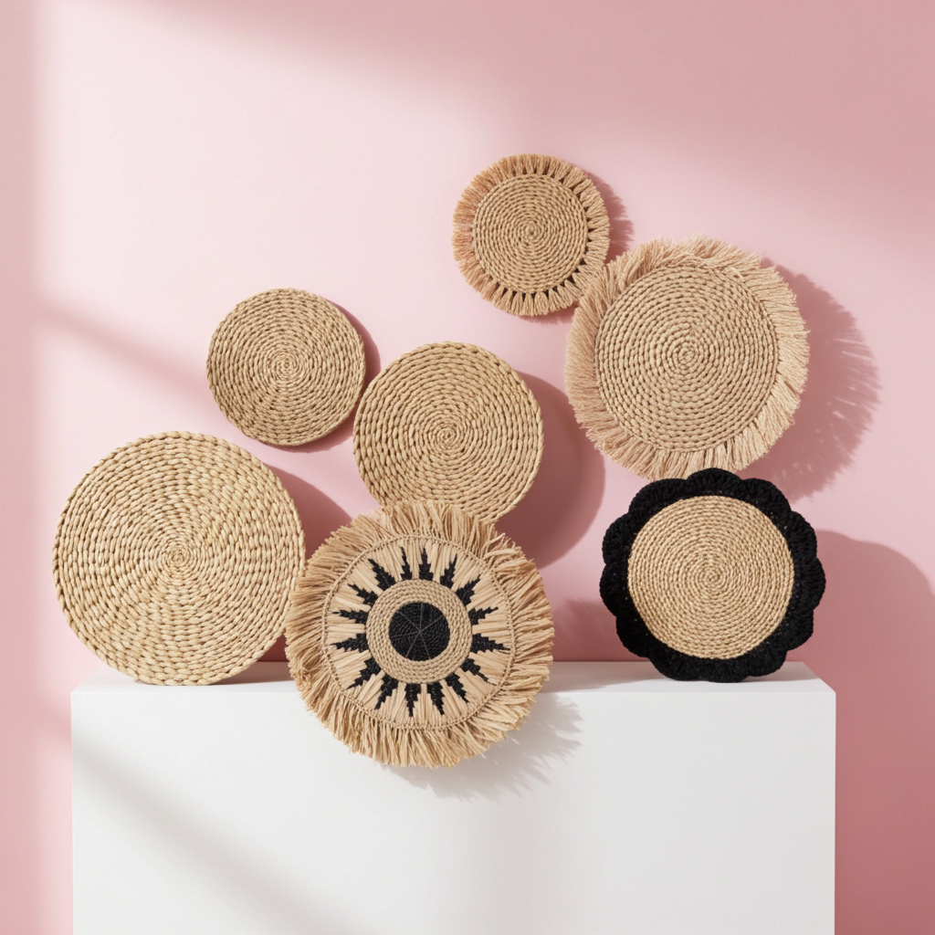 Handwoven Seagrass Natural Wall Art | Multiple Styles Available