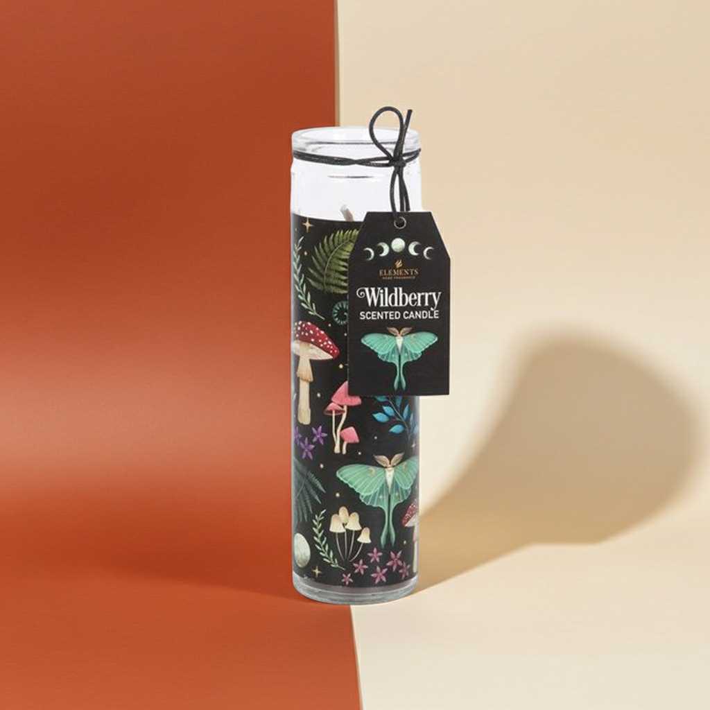 Dark Forest Wildberry Candle 70-Hour Tube Candle Mystical Long Burn Scented Candle for Meditation, Relaxation, & Atmosphere