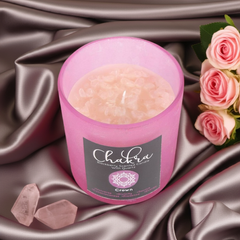 Crown Chakra Blackberry Crystal Chip Candle