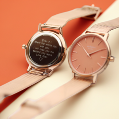 Personalised Ladies Blanc Handcrafted Watch By Architect London | Modern Font Engraving | A Personal Gift