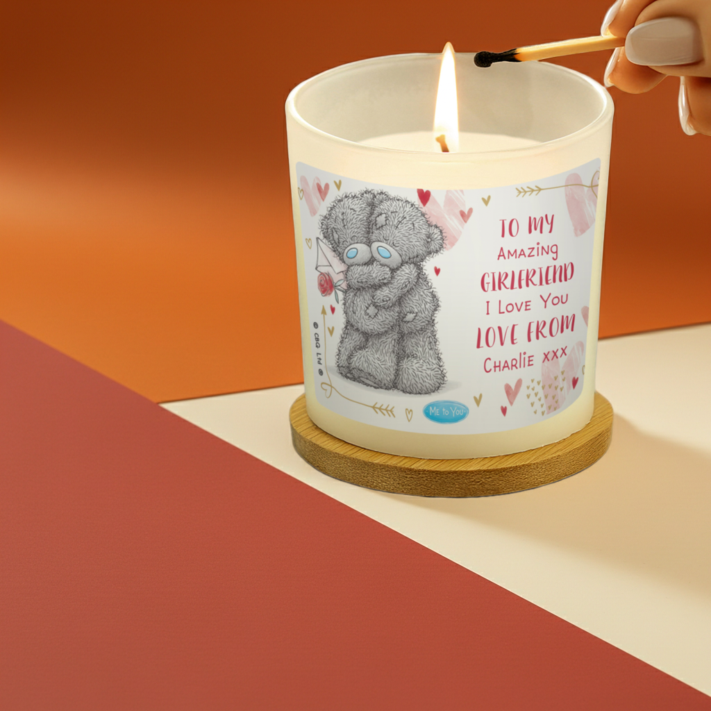 Personalised Vanilla Scented Candle | Custom 6 Line Message Gift - Artfully Curated Creations and identify whats in the image
