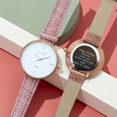 Personalised Ladies Handcrafted Watch By Anaii | Modern Font Engraving | A Personal Gift