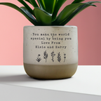 Personalised Floral Flecked Ceramic Plant Pot | A Beautiful Gift for Any Occasion