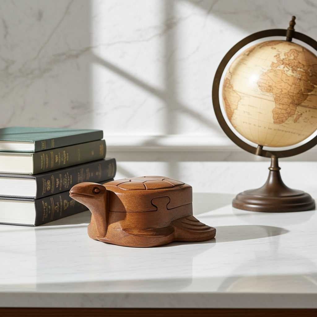 Bali Secret Trinket Storage Box - Tortoise