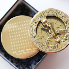 Personalised Handcrafted Word Search Sundial Compass | Modern Font Engraving | A Personal Gift