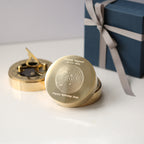Personalised Handcrafted Planets Aligned Nautical Sundial Compass | Modern Font Engraving | A Personal Gift