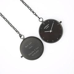 Personalised Handcrafted Pocket Watch By Architect London | Modern Font Engraving | A Personal Gift