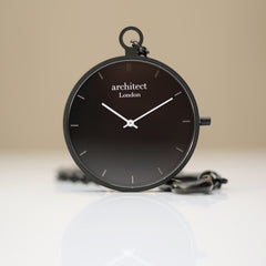 Personalised Handcrafted Pocket Watch By Architect London | Modern Font Engraving | A Personal Gift