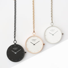 Personalised Handcrafted Pocket Watch By Architect London | Modern Font Engraving | A Personal Gift