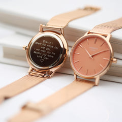 Personalised Ladies Blanc Handcrafted Watch By Architect London | Modern Font Engraving | A Personal Gift