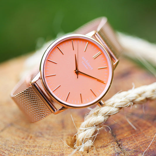 Personalised Ladies Blanc Handcrafted Watch By Architect London | Modern Font Engraving | A Personal Gift