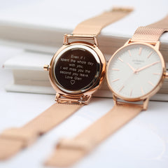 Personalised Ladies Blanc Handcrafted Watch By Architect London | Modern Font Engraving | A Personal Gift