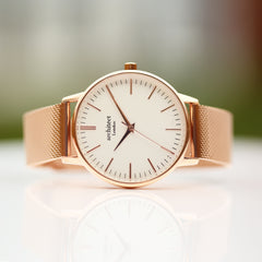 Personalised Ladies Blanc Handcrafted Watch By Architect London | Modern Font Engraving | A Personal Gift