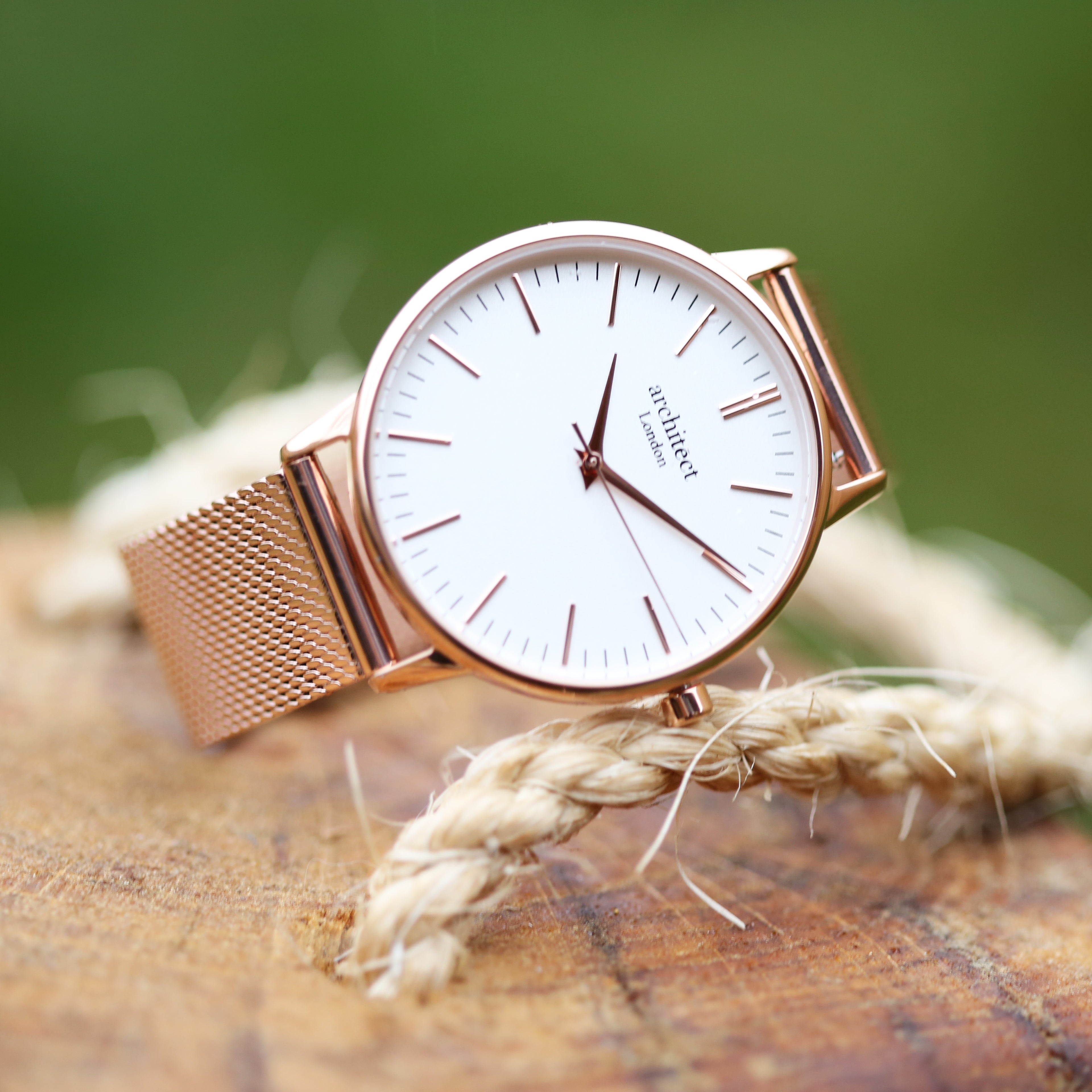 Personalised Ladies Blanc Handcrafted Watch By Architect London | Modern Font Engraving | A Personal Gift