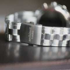 Personalised Men's Endeavour Luxury Handcrafted Swiss Made Watch By Architect London | Modern Font Engraving | A Personal Gift