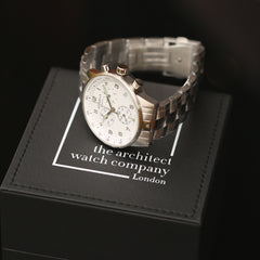 Personalised Men's Endeavour Luxury Handcrafted Swiss Made Watch By Architect London | Modern Font Engraving | A Personal Gift