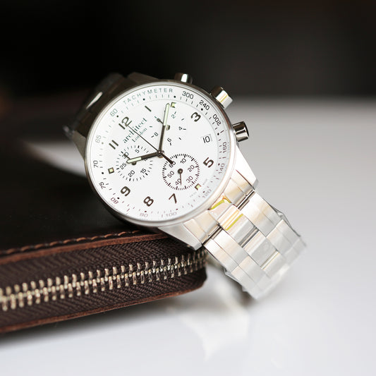 Personalised Men's Endeavour Luxury Handcrafted Swiss Made Watch By Architect London | Modern Font Engraving | A Personal Gift