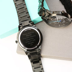 Personalised Men's Apollo Handcrafted Watch By Architect London | Modern Font Engraving | A Personal Gift