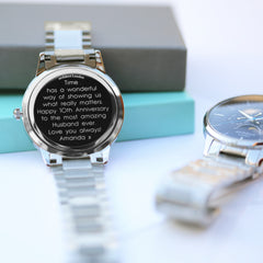 Personalised Men's Apollo Handcrafted Watch By Architect London | Modern Font Engraving | A Personal Gift