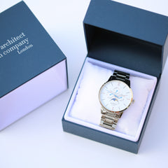 Personalised Men's Apollo Handcrafted Watch By Architect London | Modern Font Engraving | A Personal Gift