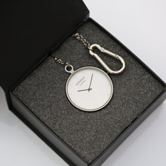 Personalised Handcrafted Pocket Watch By Architect London | Modern Font Engraving | A Personal Gift