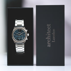 Personalised Men's Orbix Luxury Handcrafted Watch By Architect London | Modern Font Engraving | A Personal Gift