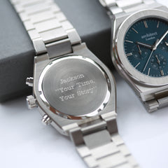 Personalised Men's Orbix Luxury Handcrafted Watch By Architect London | Modern Font Engraving | A Personal Gift