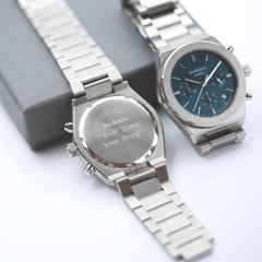Personalised Men's Orbix Luxury Handcrafted Watch By Architect London | Modern Font Engraving | A Personal Gift