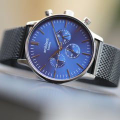 Personalised Men's Motivator Luxury Handcrafted Watch By Architect London | Modern Font Engraving | A Personal Gift