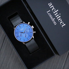 Personalised Men's Motivator Luxury Handcrafted Watch By Architect London | Modern Font Engraving | A Personal Gift