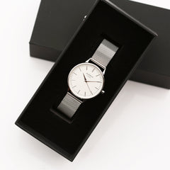 Personalised Ladies Blanc Handcrafted Watch By Architect London | Modern Font Engraving | A Personal Gift