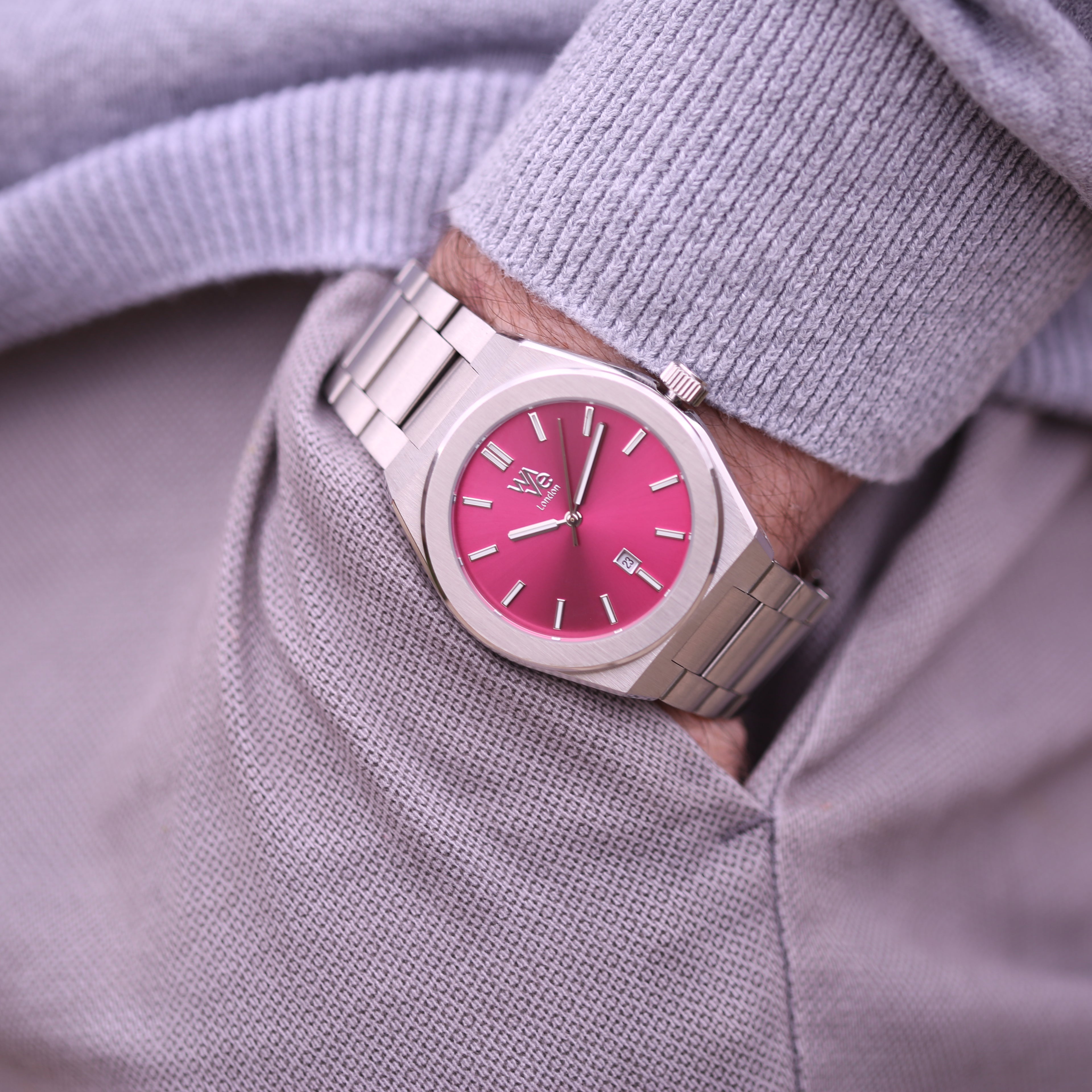 Personalised Wave by Architect London Handcrafted Watch | Modern Font Engraving | A Personal Gift