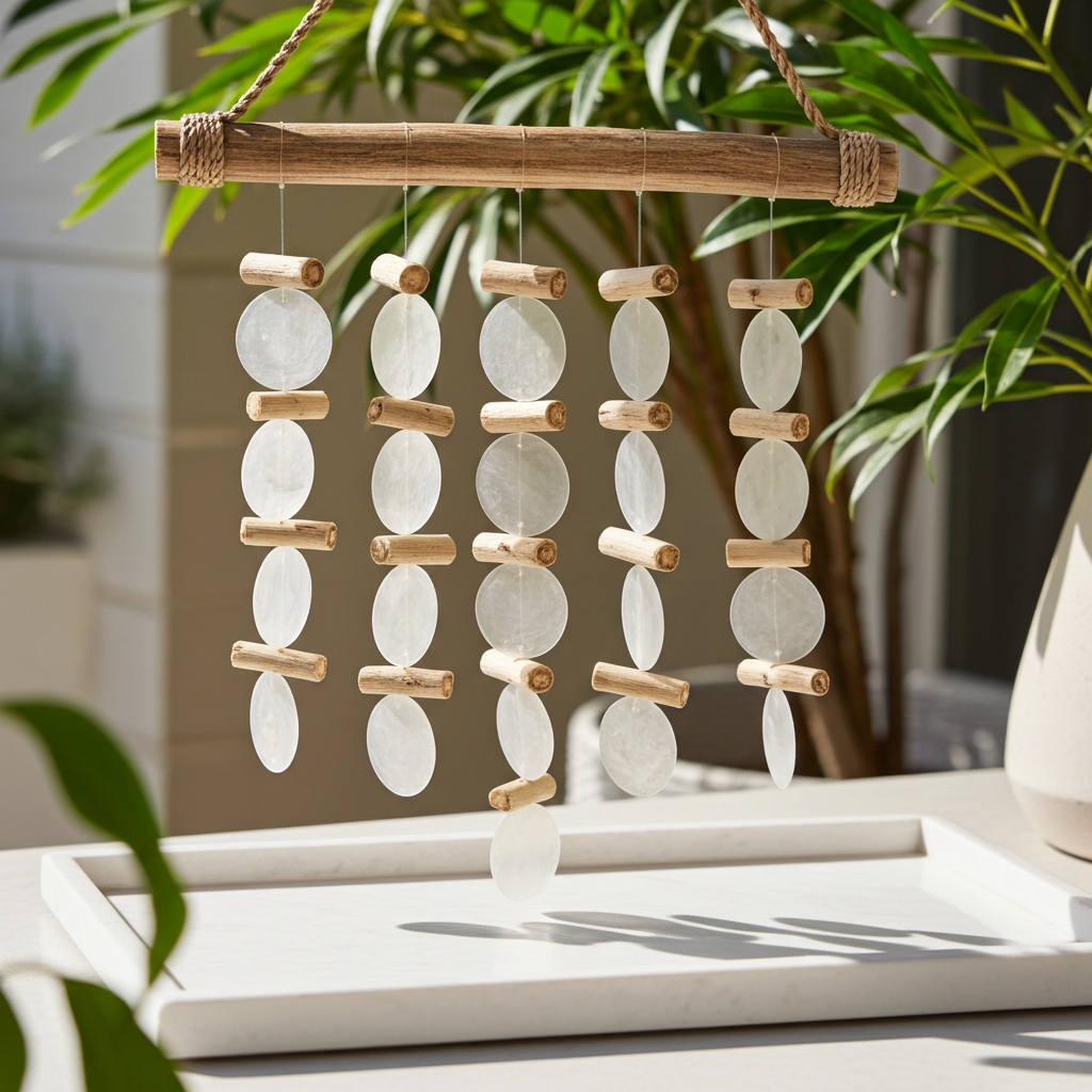 Pearl Effect Driftwood Wind Chimes