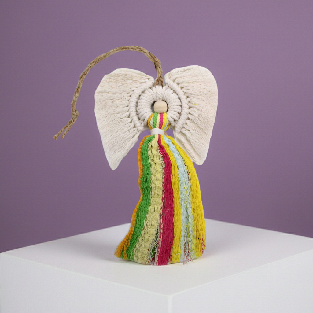 Hati Hati Macrame Angel - Rainbow