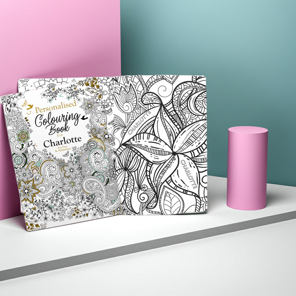 Personalised Botanical Zen Colouring Book | Relaxing Mindful Meditation Gift for Adults | Floral Gift For Nature Lovers