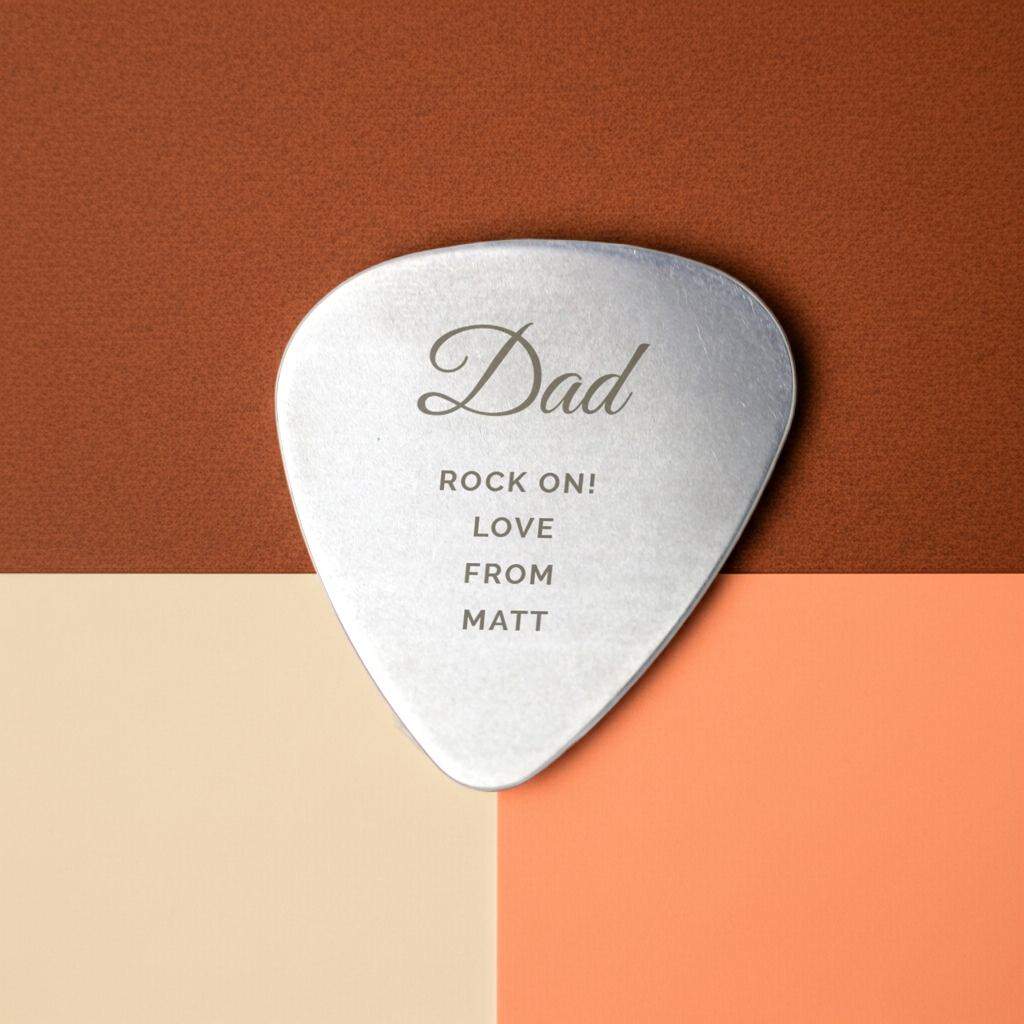 Personalised Stainless Steel Guitar Pick | The Perfect Gift for Any Music Lover